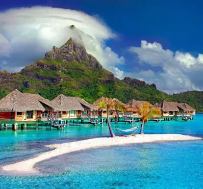 Bora Bora Hôtel Tourisme Paysage Montagne Vue 